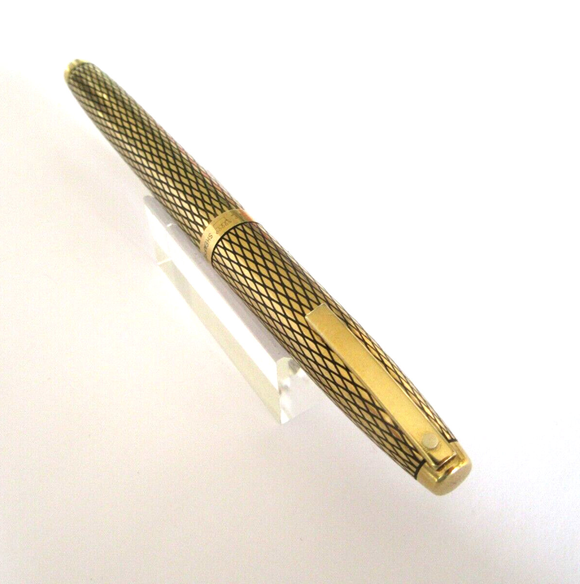 Exceptional Fountain Pen Sheaffer Imperial Gold Plated Diamond