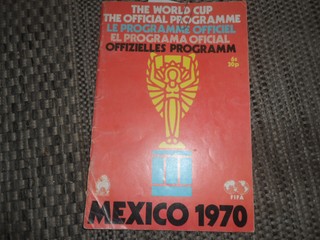 Programme anglais de la coupe du monde de football MEXICO 70
