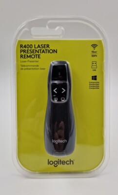 Logitech R400 Presenter PC Wireless Laserpointer 15m Reichweite 6 Tasten Neu OVP
