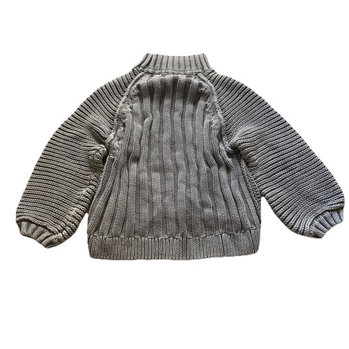 Free People Womens M Gray Chunky Cotton Knit Crop Crewneck Pullover Sweater - Picture 11 of 18