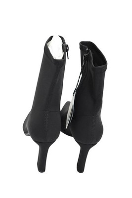 Pull&Bear Ankle Boots Womens Size 6.5 Black Pointed Toe Heels Side Zip Ortholite