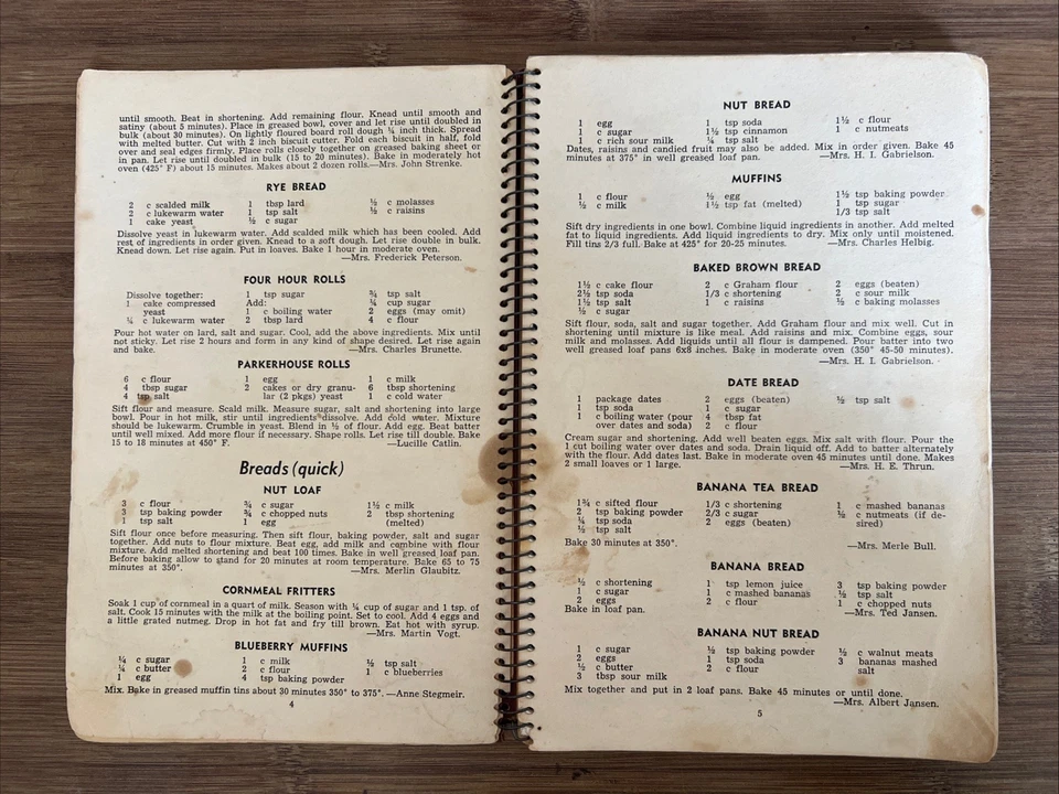 Pipe Lake Cook Book Comstock Wisconsin 1949 Vintage MCM Church Recipes - Image 4 of 4