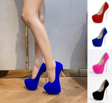 Big Size High Heels Platform Pumps Crossdresser Drag Queen Red Women Shoes 35-45