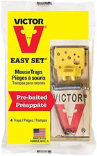 Victor Pièges À Souris Easy Set Bois Et Métal Avec Pédale Scented Pack De 12