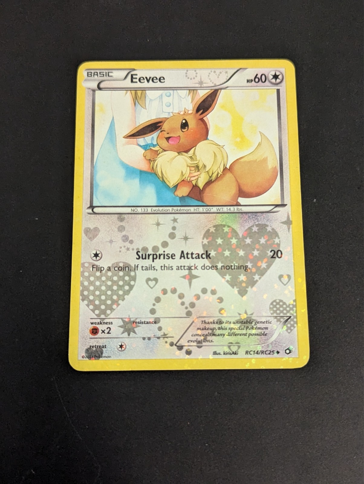 Eevee RC14/RC25 Legendary Treasures: Radiant Collection Holo NM