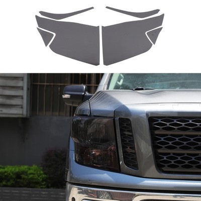 Smoked Precut Headlight Tint OVERLAY TPU Film For Nissan TITAN 2016-2022