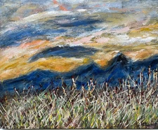 Sunset Painting Over the Front Range in Colorado-Original Acrylic Painting-Art