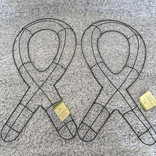 2-X Breast Awareness-Shaped Wire Frame for Wreath 20"x9 3/4  by Floral Garden