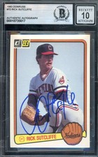 Rick Sutcliffe Gem Mint 10 Beckett BAS Signed 1983 Donruss Autograph