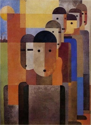 Workers : 1926 : Franz Wilhelm Seiwert : Archival Art Print