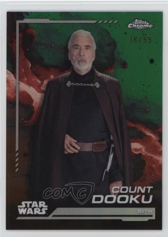 2024 Topps Chrome Star Wars Kashyyyk Green Refractor 38/99 Count Dooku #129 go9