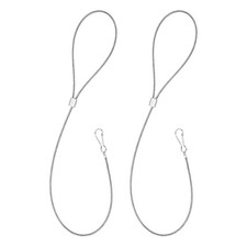 2Pcs Gate Latch Cable Pull, 11 in Gate Latch Pull String, Silver
