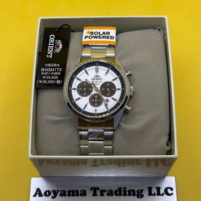 ORIENT NEO 70's SOLAR PANDA WV0041TX Solar Chronograph Men Watch New Japan 