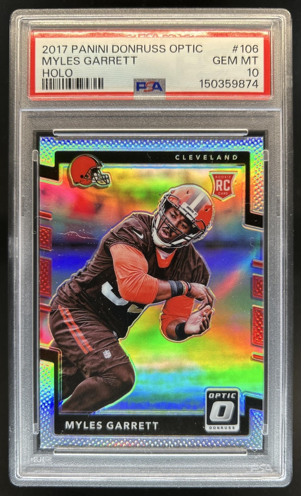 Myles Garrett Panini Donruss Optic #106 Holo