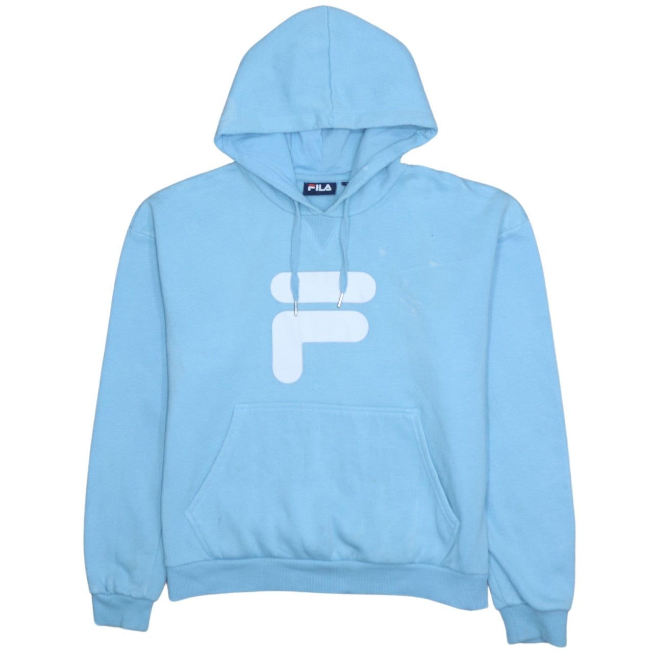 Felpa con cappuccio vintage FILA BLU UOMO XS