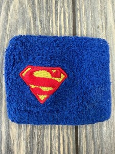 Superman Logo Blue Terry Cloth Sweatband For Sports Or Fitness