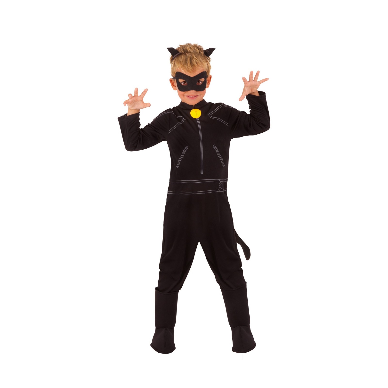 Miraculous Lady Bug Disfraz Cat Noir para Niños/Niñas (BN5541)