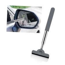 Car Side Mirror Squeegee, Retractable Vehicle Window Rearview Mirror Gray