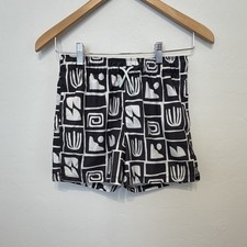 Art Class Boys Geometric Board Shorts Swim Trunks Black/White L 10/12 