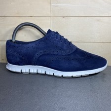 Cole Haan Zerogrand Suede Wingtip Oxfords Women's Size 8.5 C Shoes Navy White
