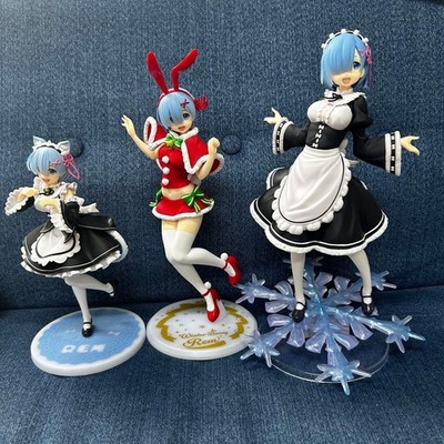 Re:Zero Figure Rem Manufacturer 3pc Anime Collectible Item Official Japan Lot