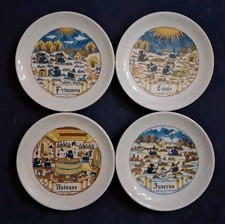 Piatti Ceramica C.a.f.f. Gubbio Le Quattro Stagioni Artista Mario Rosetti 