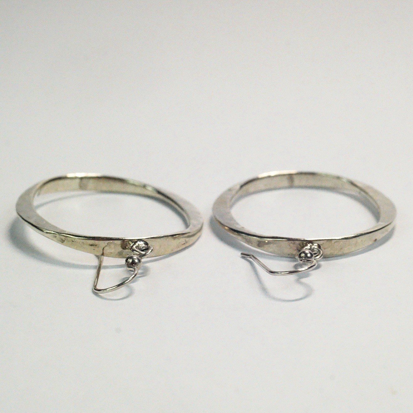 Sterling Silver Hook Drop Dangle Large Open Oval … - image 7