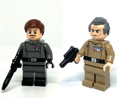 #ad Custom Grand Moff Tarkin and Admiral Yularen YOUNGER minifigures star wars lego $34.99