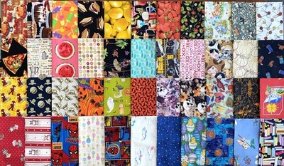 44 NOVELTY Food Drink Halloween Cats Fat Eighth Running 8th Quilt Fabric Scrap