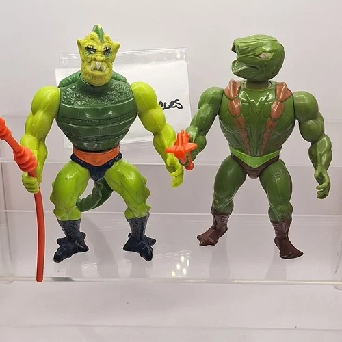 Vtg WHIPLASH & KOBRA KHAN Motu Masters Of The Universe He-Man  Figures 21-9