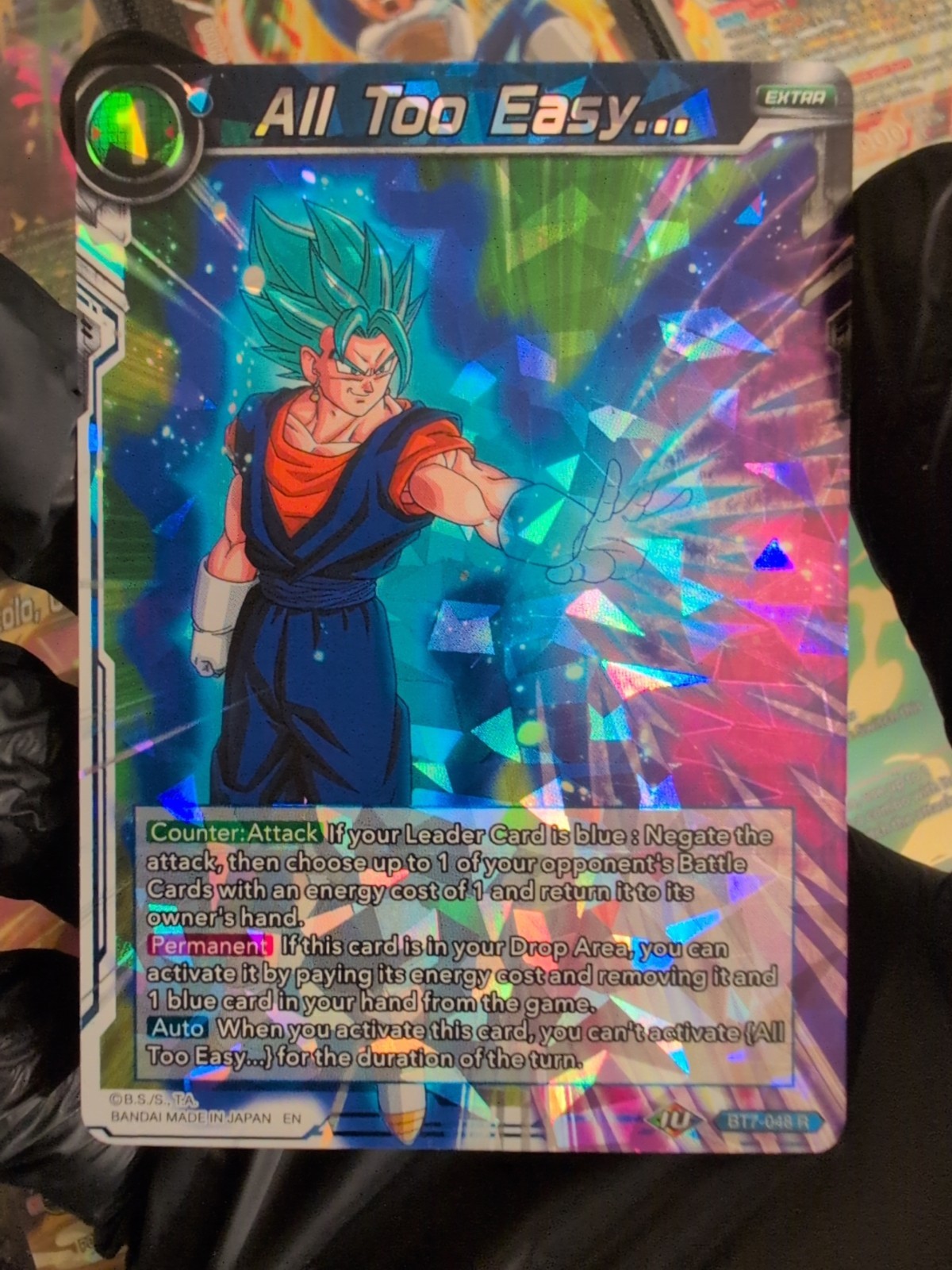 SSB Vegito All Too Easy BT7-048 Rare Foil Dragon Ball Super Masters Card Game NM