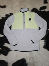Under Armour Fleece Sweater Quarter Zip Gray And Yellow Size YLG