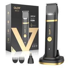Groin Body Hair Trimmer for Men - Electric Shaver for Pubic Hair, Chest, Le...