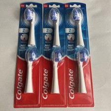 Lot Of 3 - Colgate 360 Sonic Floss Tip   SOFT   2 PACK REPLACEMENT BRUSH HEADS