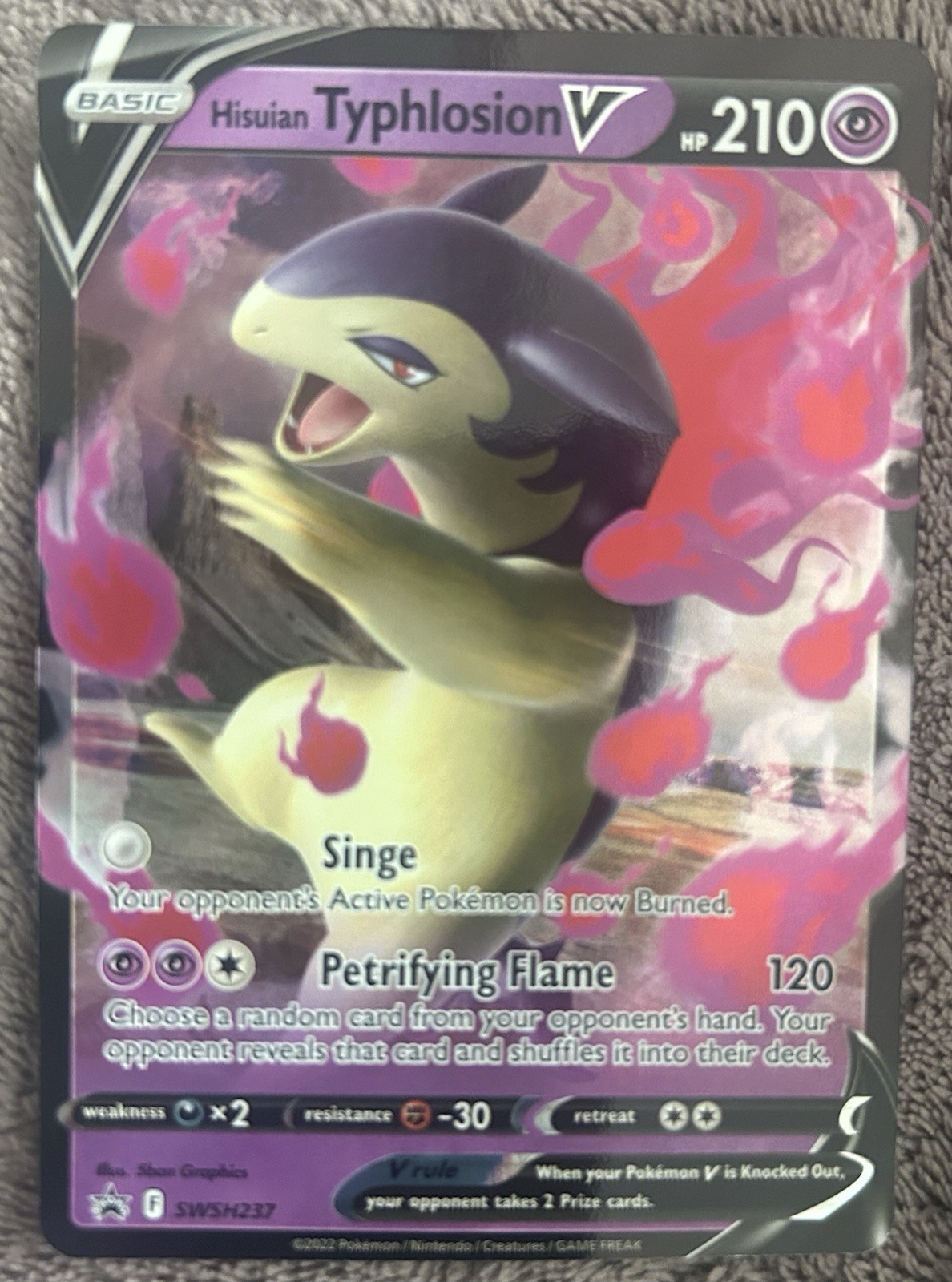 Hisuian Typhlosion V - SWSH237 - SWSH Black Star Promo - Pokemon - NM/M (1R)