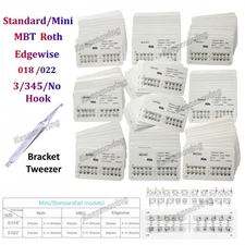 Dental Orthodontic Bracket Braces 018 022 Mini Standard Roth MBT 3 345 Hook