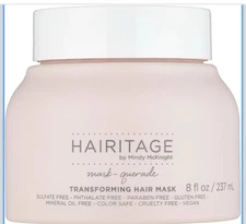 Hairitage Hair Mask with Argan Oil, Shea Butter, Aloe & Soy Protein 8 Oz