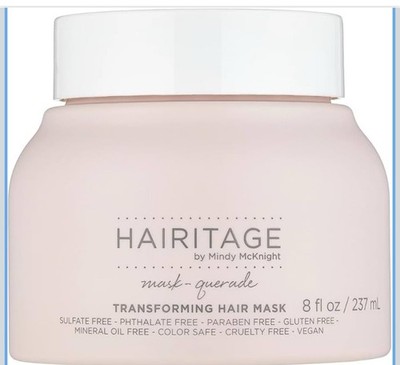 Hairitage Hair Mask with Argan Oil, Shea Butter, Aloe & Soy Protein 8 Oz