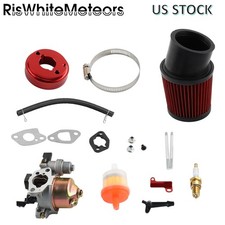 For Predator GX160 CT200U 212cc 196cc Go Kart Carburetor Red Air Filter Adapter