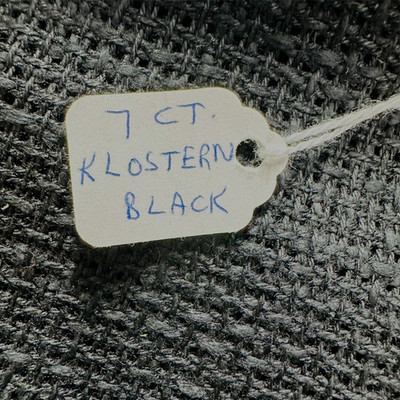 Klostern stitch fabric 7 count 25 X 32 inch cut   BLACK