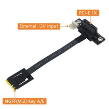 For PCI-E Tester Extender M.2 NGFF Dual Key A-E To PCI-E Cable Power Connector