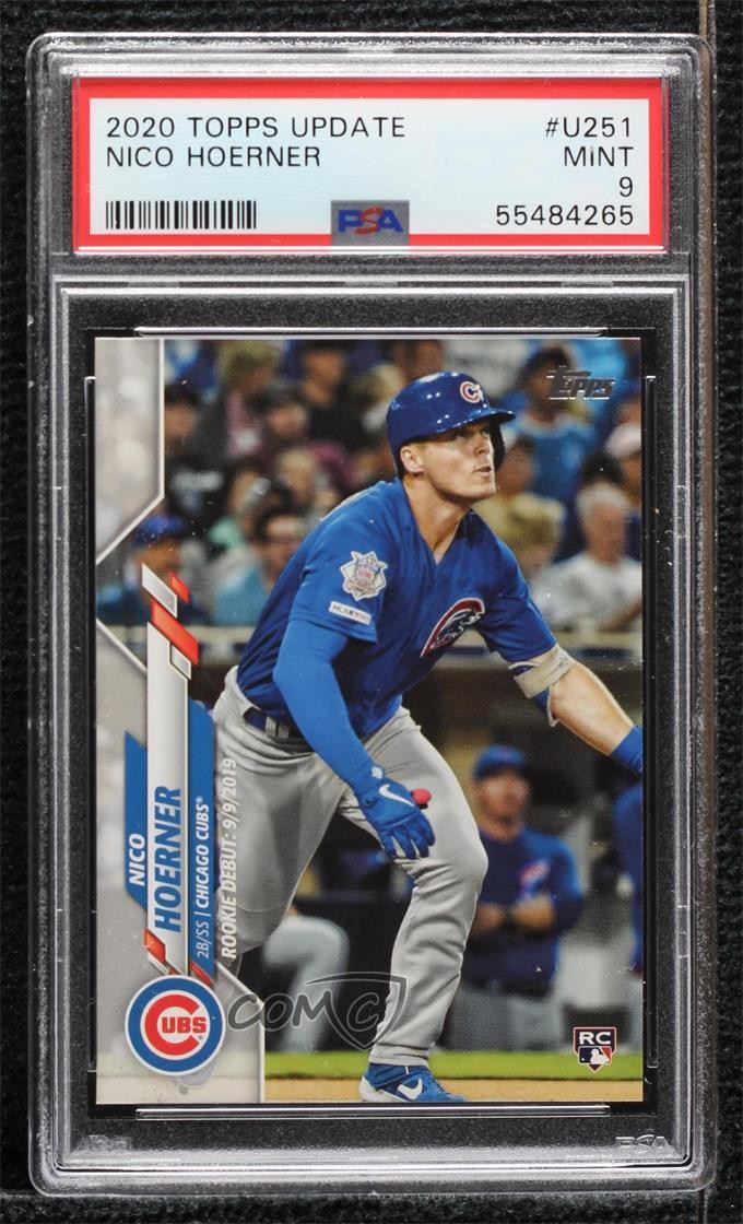 2020 Topps Update Rookie Debut Nico Hoerner #U-251 PSA 9 MINT 09om