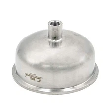 HFS(R) 6" Tri Clamp x 1/2" FNPT Hemispherical Bowl Reducer Stainless Steel 304