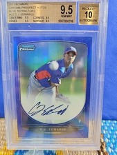 2013 Bowman Chrome Prospects #BCP-CE C. J. Edwards Blue Refractor RC BGS 9.5/10