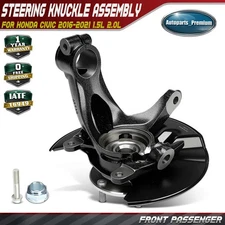 Front Right Steering Knuckle and Hub Bearing for Honda Civic 2016-2021 1.5L 2.0L
