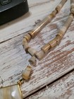 vintage striped agate necklace, large pendant — photo 3