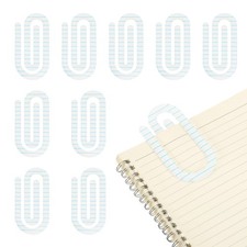 10Pack Acrylic Paper Clip, 1.97 x 3.94 Inch Line Pattern Sublimation, White