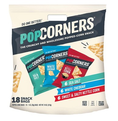 Popcorners Snacks Pack, Variety Pack, 1 Ounce (Pack of 18)