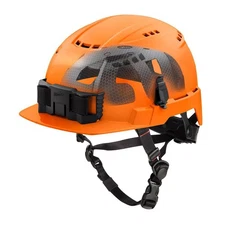 Milwaukee Bolt Orange Front Brim Vented Safety Helmet With Impact Armor Liner