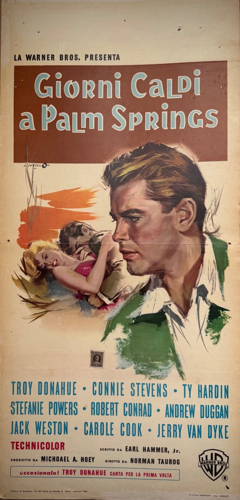 Locandina originale film Giorni caldi a Palm Springs (1963) - Regia di Norman Taurog